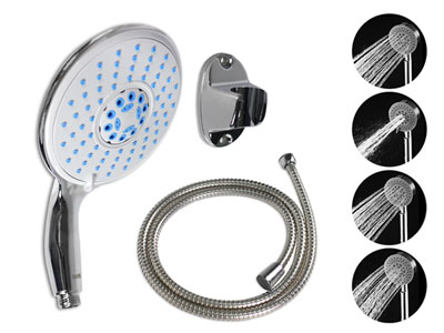 Argento di Regolazione Soffione Doccia Alta Pressione Bilancia Impermeabile Rimovibile,con Pulsante di Arresto Bobelle Doccia Soffione con Tubo da 1,5m Flessibile 3 Modalità Argento di Regolazione Soffione Doccia Alta Pressione Bilancia Impermeabile Rimovibile,con Pulsante di Arresto Bobelle Doccia Soffione con Tubo da 1,5m Flessibile 3 Modalità