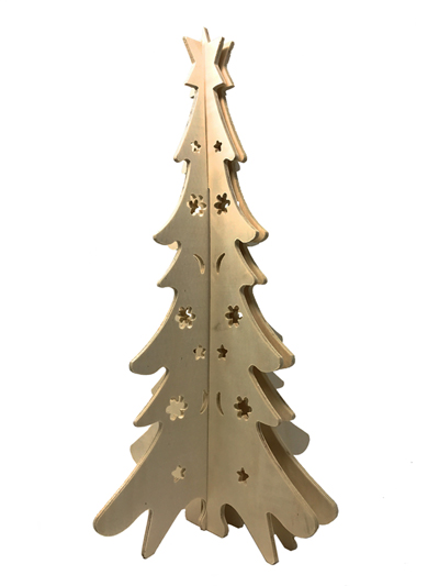 Decorazioni Natalizie Albero Di Natale.Albero Di Natale In Legno Tridimensionale Per Decoupage Decorazioni Natalizie