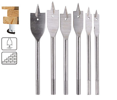 Punta per trapano a coclea esagonale per legno per falegnameria lunghezza 350 mm diametro 12 mm BE-TOOL falegname taglio rapido confezione da 1 pezzo 
