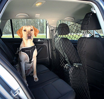 72CM） Pet barriera a Rete Auto Universale Veicolo Pet barriera per Cani Gatti Rete di Sicurezza con Ganci e Cinghie （ 110 Portatile Cani Barriera di Sicurezza 